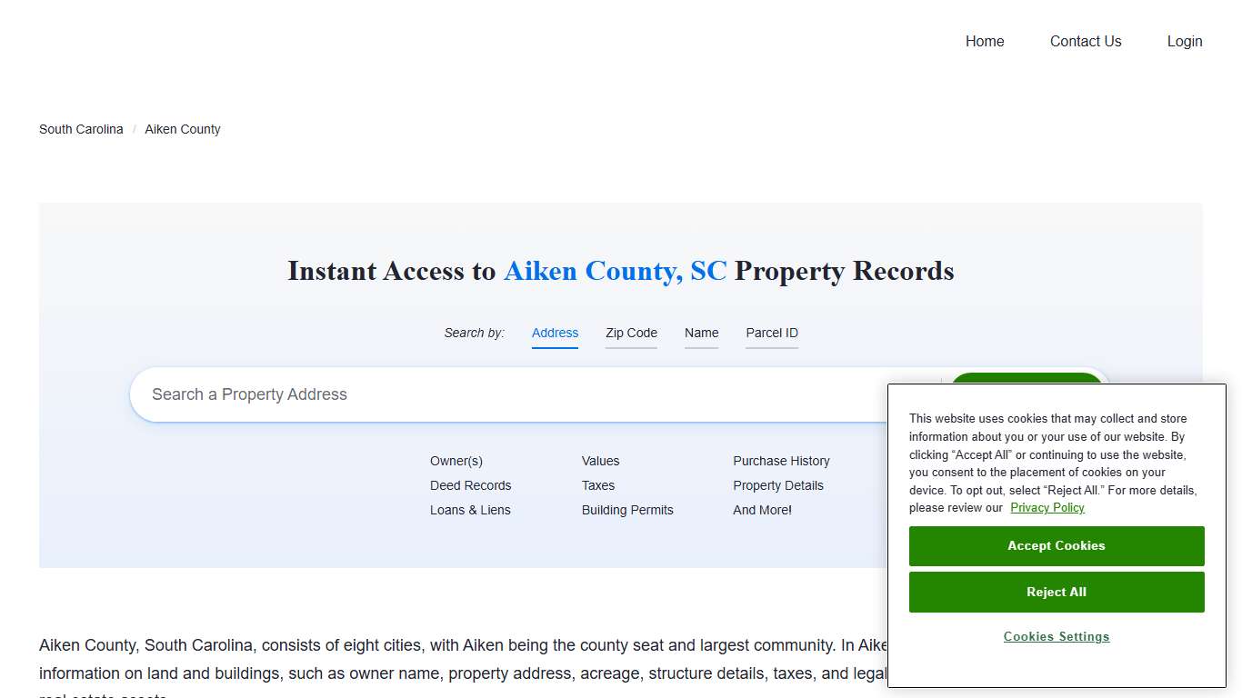 Aiken County Property Records Owners, Deeds, Permits